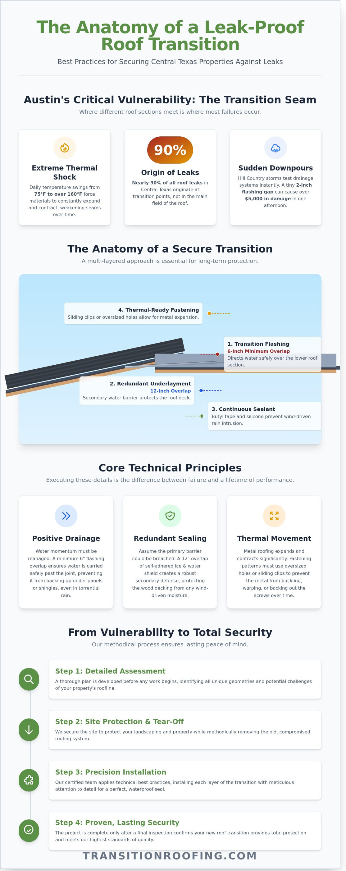 Best Practices for Transition Roofing: A Guide for Austin Property Owners